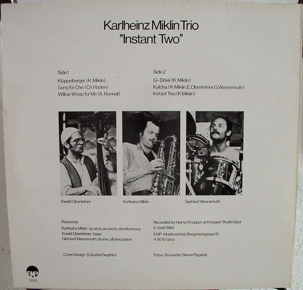 Karlheinz Miklin Trio - Instant Two (LP, Album)