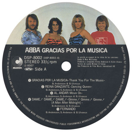 ABBA - Gracias Por La Musica (LP, Album, Red)