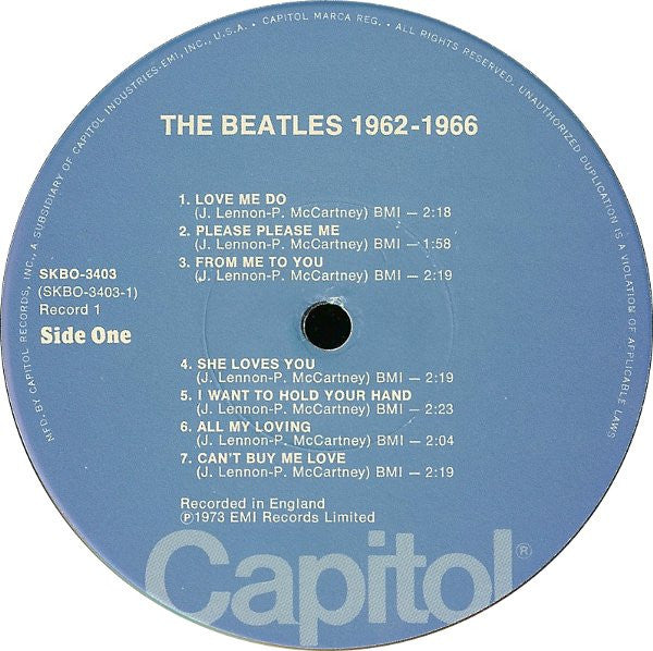 The Beatles - 1962-1966 (2xLP, Comp, RE, Blu)