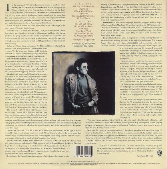 Paul Simon - Graceland (LP, Album, Spe)