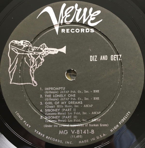 Diz* And Getz* - Diz And Getz (LP, Album, Mono, RE, Dee)