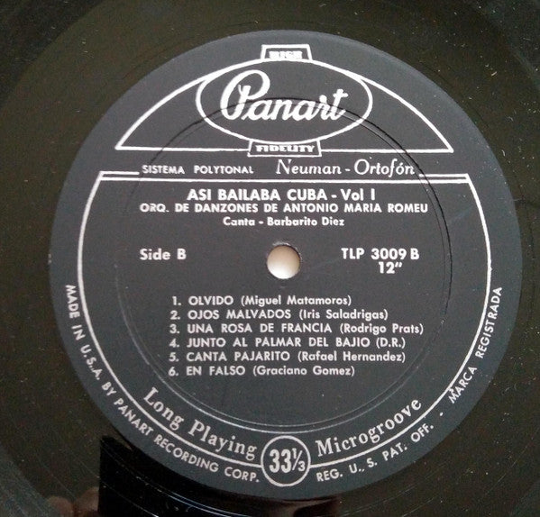 Orquesta Antonio Maria Romeu - Así Bailaba Cuba Vol. 1(LP, Album)