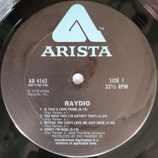 Raydio - Raydio (LP, Album, Ter)