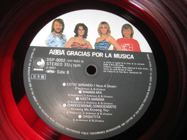 ABBA - Gracias Por La Musica (LP, Album, Promo, Red)