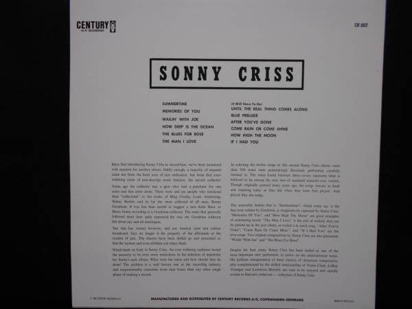 Sonny Criss - Go Man! (LP, Album, Mono)