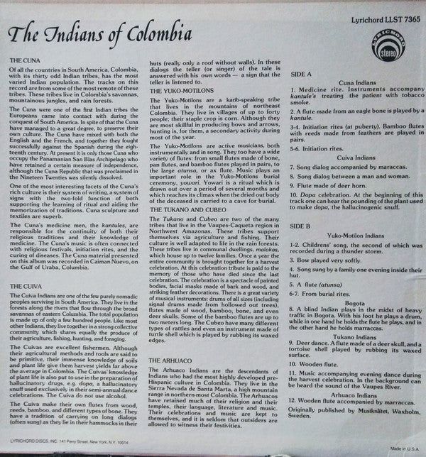 Unknown Artist - The Indians Of Colombia (LP)