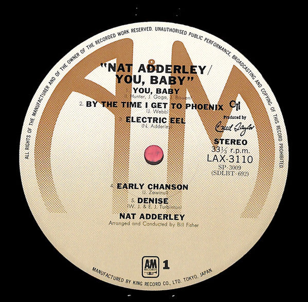 Nat Adderley - You, Baby (LP, Album, RE)