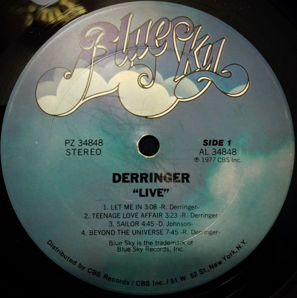 Derringer (2) - Live (LP, Album, San)