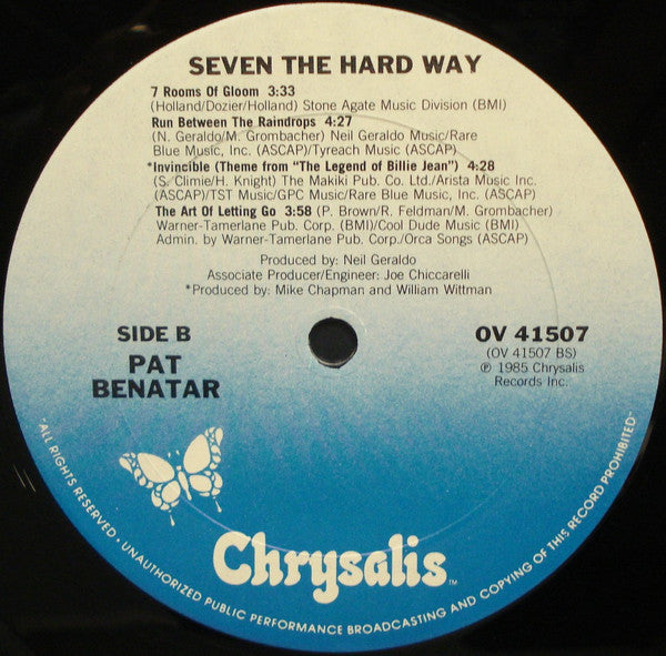 Pat Benatar - Seven The Hard Way (LP, Album, Pit)