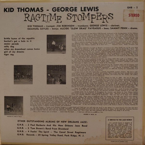 Kid Thomas - George Lewis Ragtime Stompers - Kid Thomas - George Le...