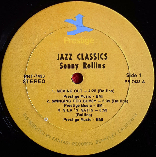 Sonny Rollins - Jazz Classics (LP, Album, RE, RM, Mat)