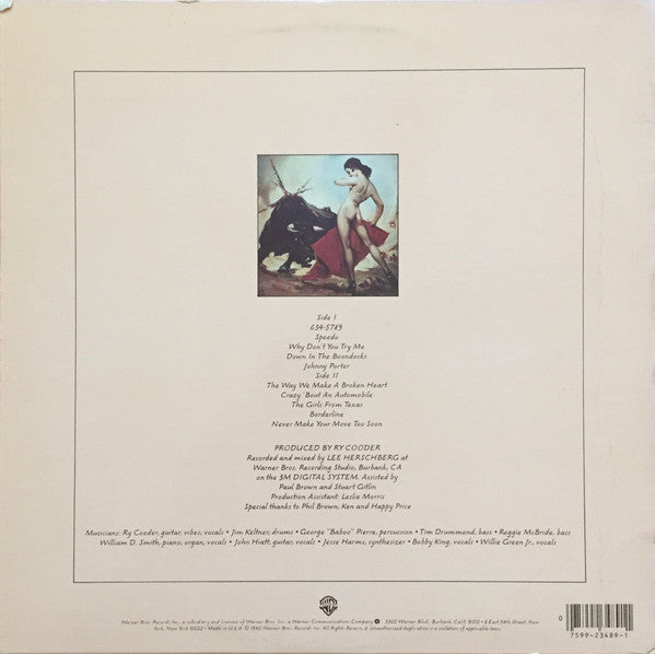 Ry Cooder - Borderline (LP, Album, Los)