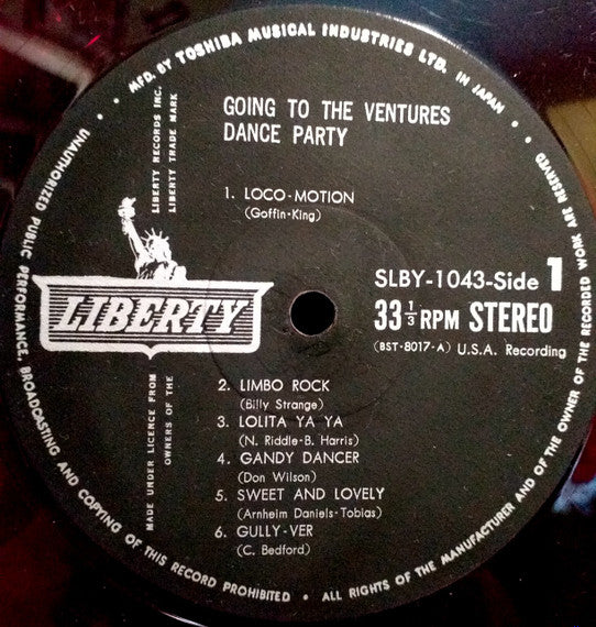 The Ventures - Going To The Ventures Dance Party! (LP, Album, Red)