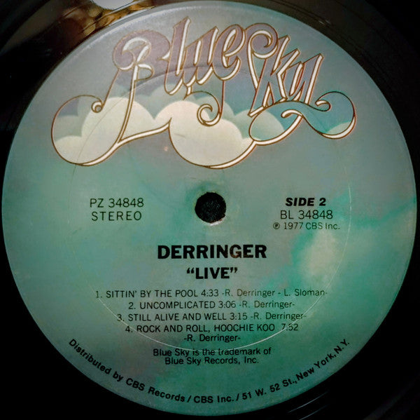 Derringer (2) - Live (LP, Album, San)