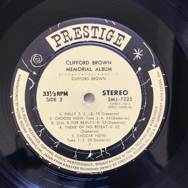 Clifford Brown - Clifford Brown Memorial Album (LP, Comp, RE, RM)