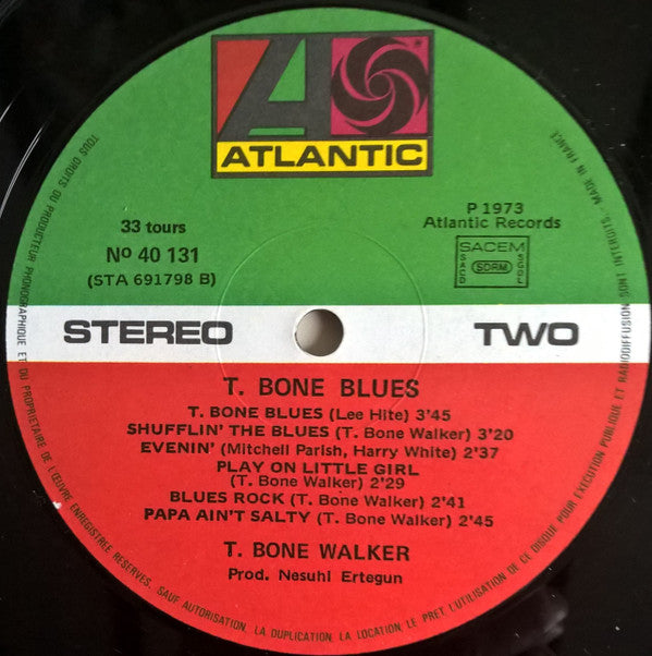 T. Bone Walker* - T. Bone Blues (LP, Album, RE)