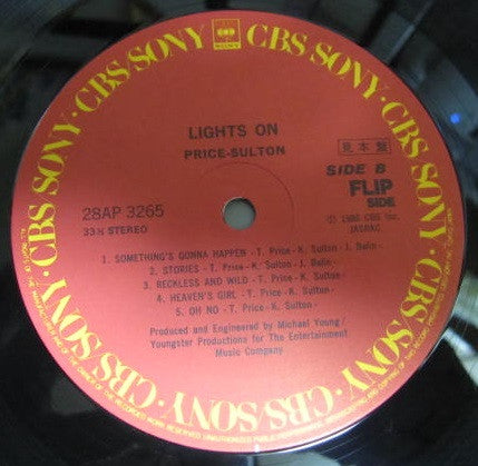 Price* - Sulton* - Lights On (LP, Album, Promo)