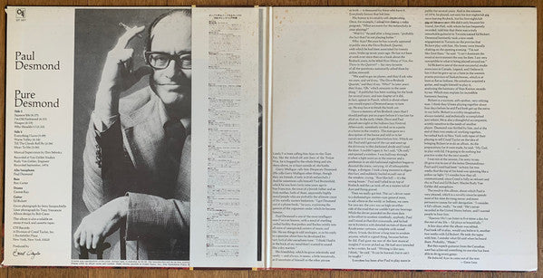 Paul Desmond - Pure Desmond (LP, Album, Gat)