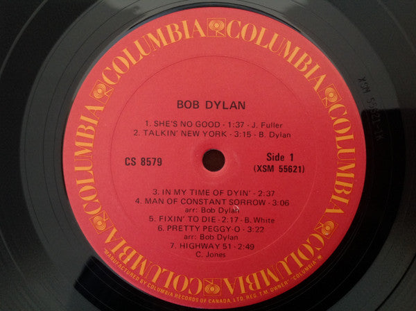 Bob Dylan - Bob Dylan (LP, Album, RE)