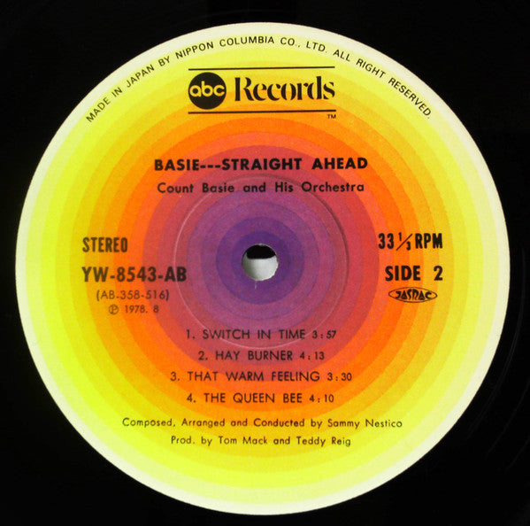 Basie* - Straight Ahead (LP, Album, RP)