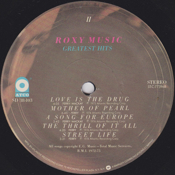 Roxy Music - Greatest Hits (LP, Comp, Mon)