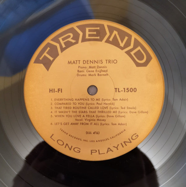 Matt Dennis - Plays And Sings Matt Dennis (LP, Album, Mono, Ltd, RE)