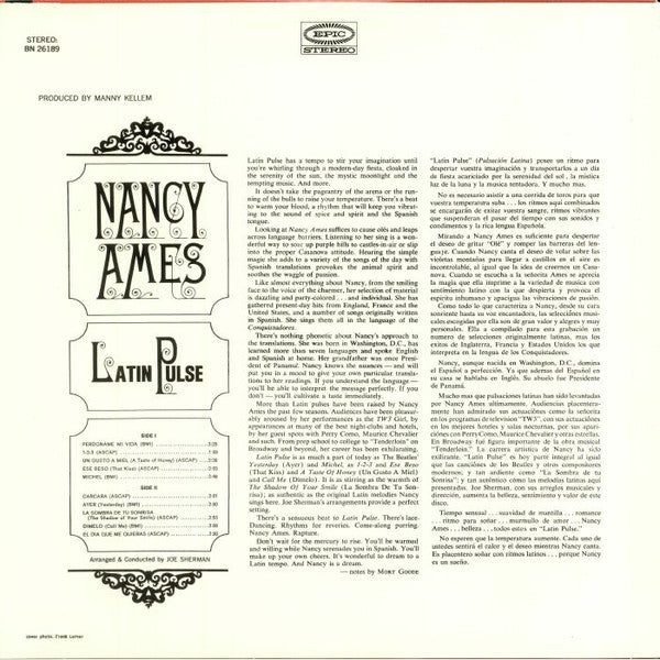 Nancy Ames - Latin Pulse (LP, Album, RE)