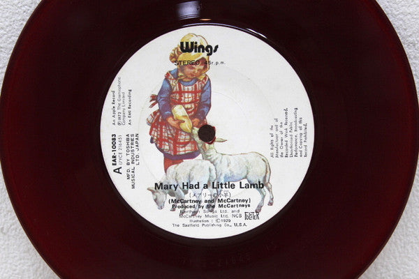 Wings (2) - Mary Had A Little Lamb (7"", Single, Red)
