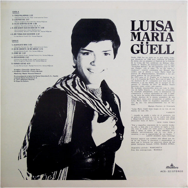 Luisa María Güell - Tres Palabras (LP, Album)