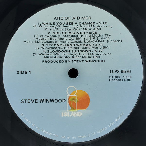 Steve Winwood - Arc Of A Diver (LP, Album, Los)