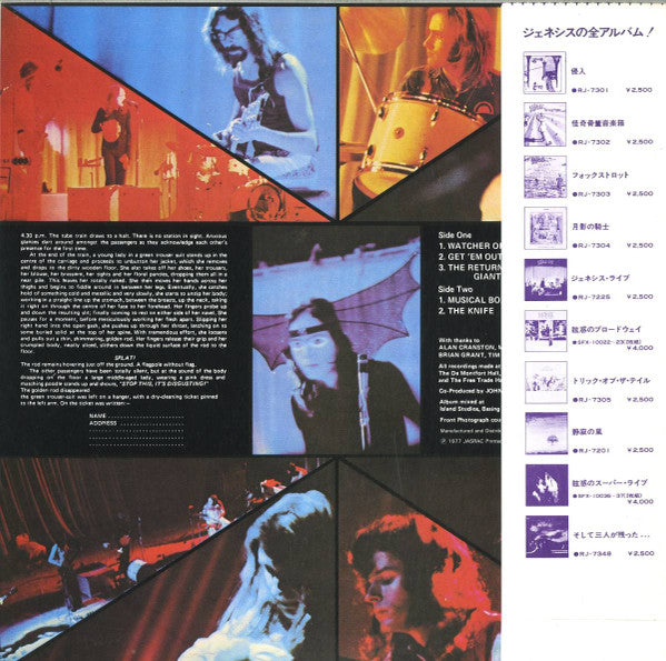Genesis - Live (LP, Album, RE)