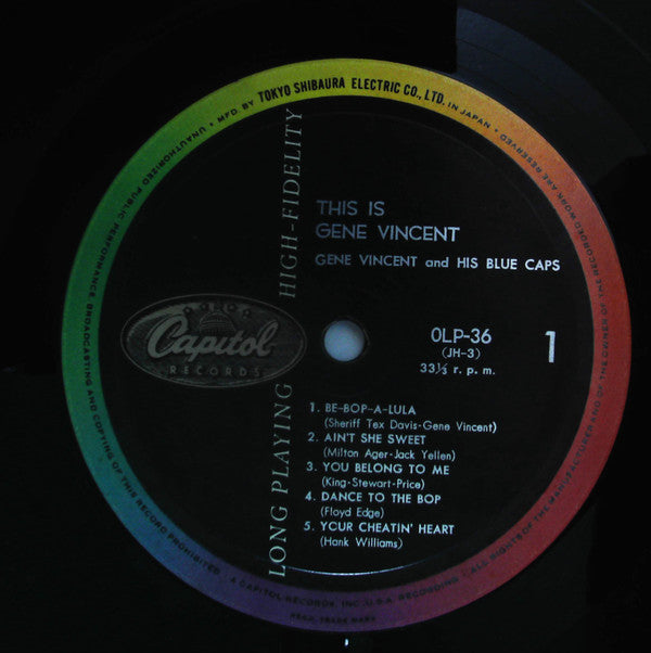 Gene Vincent And His Blue Caps* - This Is Gene Vincent (10"", Album)