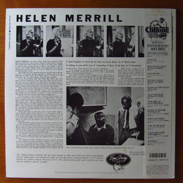 Helen Merrill - Helen Merrill (LP, Album, Mono, RE, whi)