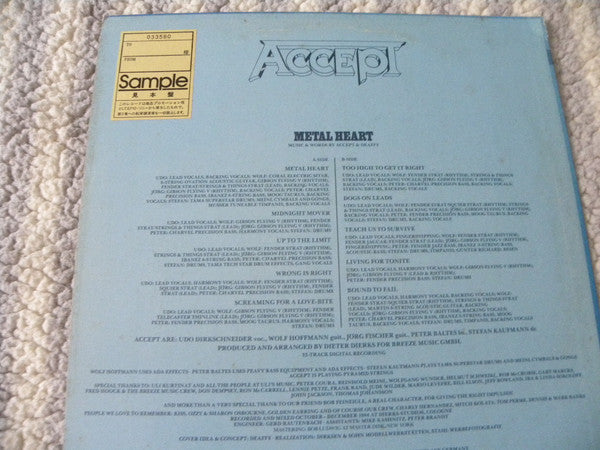 Accept - Metal Heart (LP, Album, Promo)