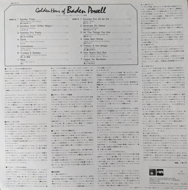 Baden Powell - Golden Hour of Baden Powell (LP, Comp)