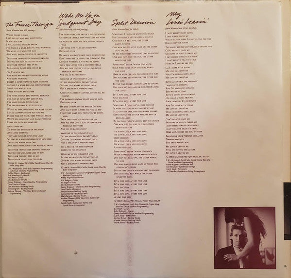 Steve Winwood - Back In The High Life (LP, Album, Club, Spe)