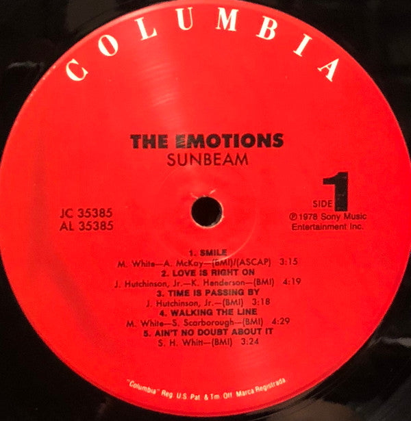 The Emotions - Sunbeam (LP, Album, RE)