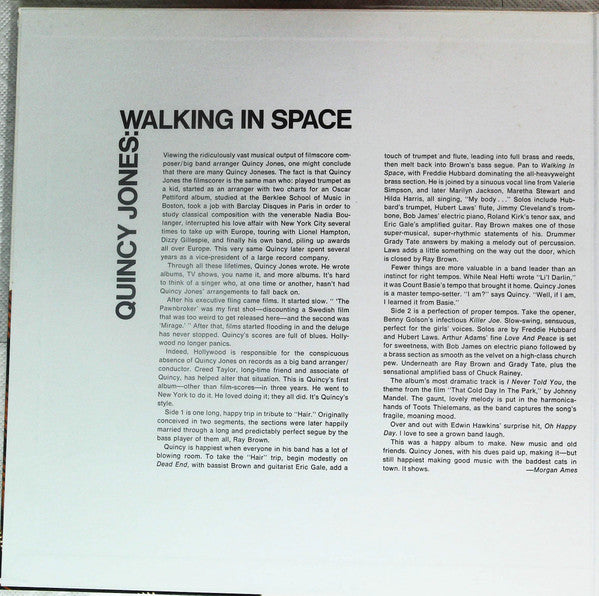 Quincy Jones - Walking In Space (LP, Album, RE, Gat)