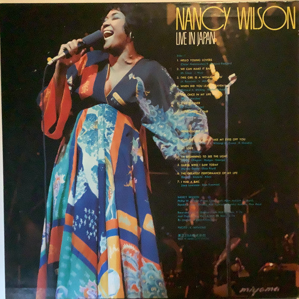 Nancy Wilson - Live In Japan (LP, Album, Promo)