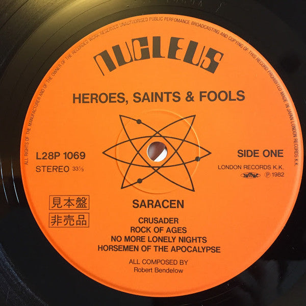 Saracen (2) - Heroes, Saints & Fools (LP, Album, Promo)