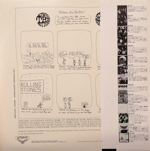The Rolling Stones - Between The Buttons = ビトゥイーン・ザ・バトンズ(LP, Album,...