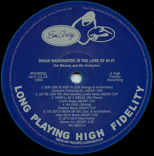 Dinah Washington - In The Land Of Hi-Fi (LP, Album, RE, 180)