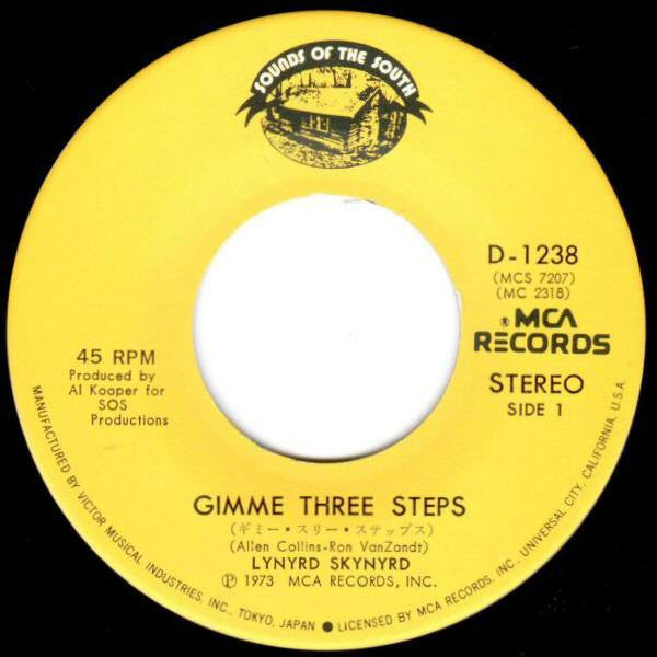 Lynyrd Skynyrd - Gimme Three Steps (7"", Single)