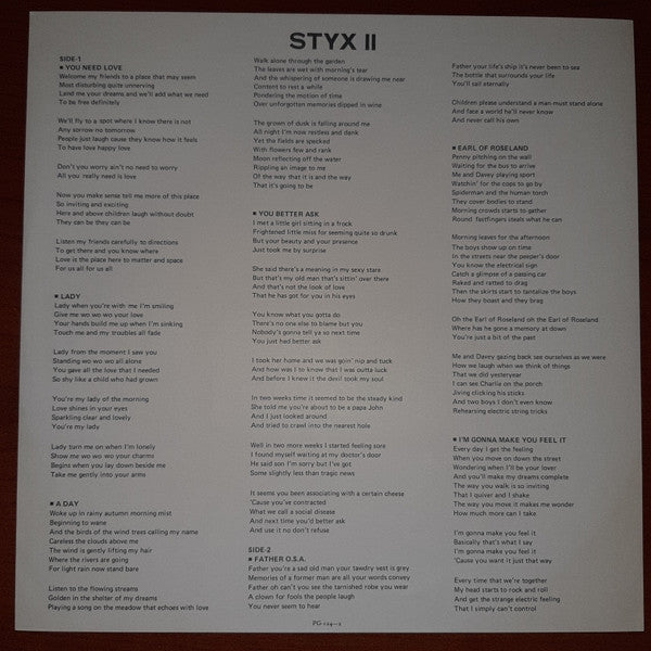 Styx - Styx II (LP, Album, RE)