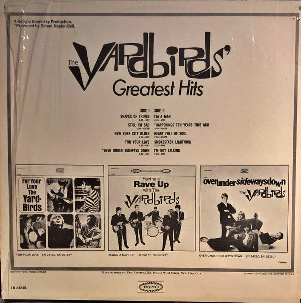 The Yardbirds - The Yardbirds' Greatest Hits (LP, Comp, Mono, Pit)