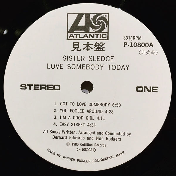 Sister Sledge - Love Somebody Today (LP, Album, Promo)