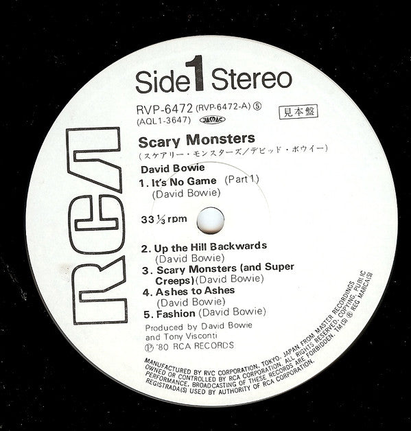David Bowie - Scary Monsters (LP, Album, Promo)