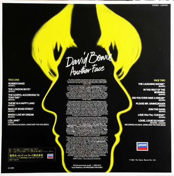 David Bowie - Another Face (LP, Comp, Promo)