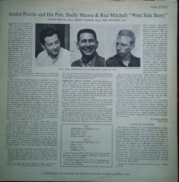 André Previn & His Pals - West Side Story(LP, Album, RE)