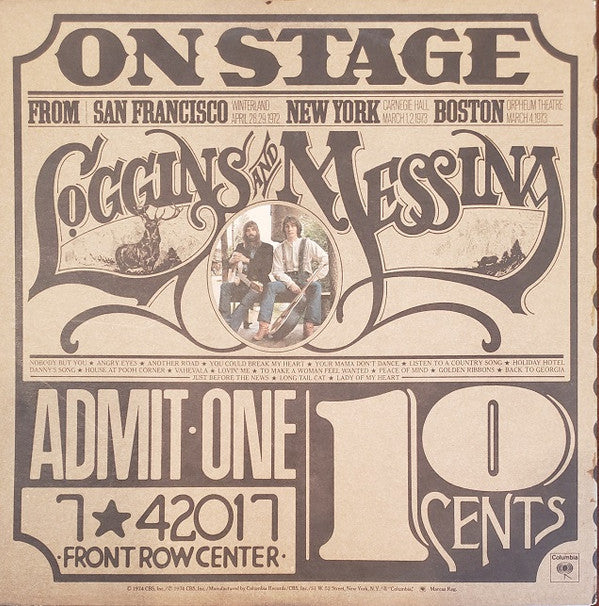 Loggins And Messina - On Stage (2xLP, Album, San)